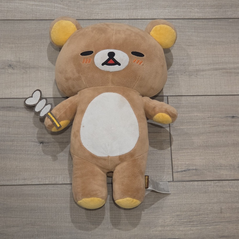 San-X Rilakkuma Plush 15" Bear With barbeque stick